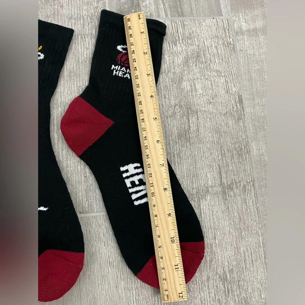 Miami Heat For Bare Feet NBA MVP crew socks basketball. NWOT
